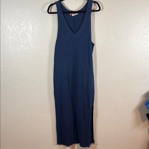 Free People Beach Blue Shore to Shore Cotton Maxi Dress Size Small